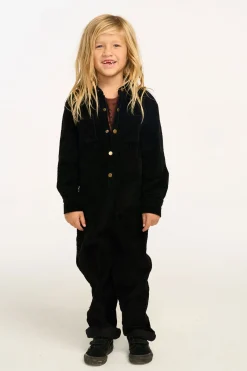 New Chaser Brand David Raven Black Corduroy Jumpsuit