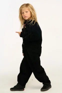 New Chaser Brand David Raven Black Corduroy Jumpsuit