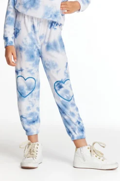 Sale Chaser Brand Denim Tie Dye Heart Cozy Knit Sweatpant