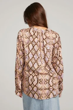 Shop Chaser Brand Denver Python Print Blouse