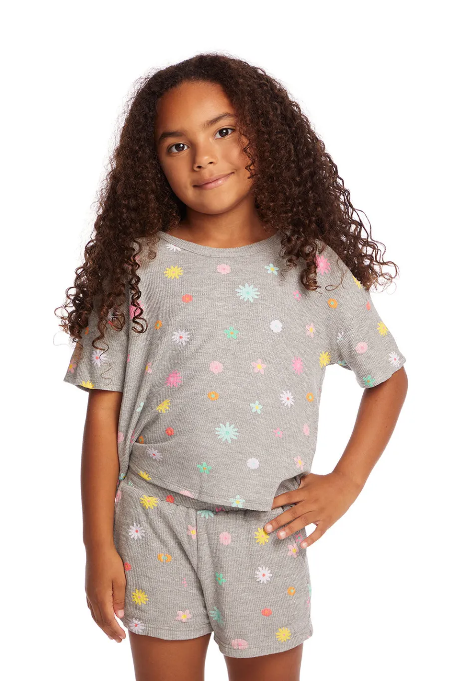 Store Chaser Brand Devin Embroidered Flowers Girls Tee