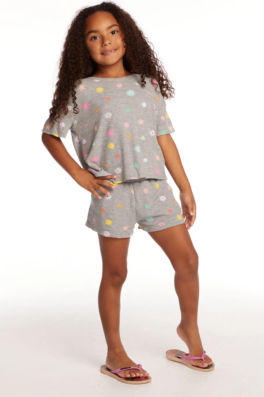 Store Chaser Brand Devin Embroidered Flowers Girls Tee