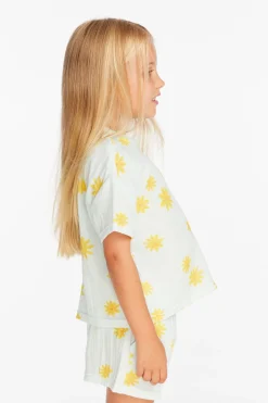 Best Chaser Brand Devin Powder Blue Daisy Girls Tee