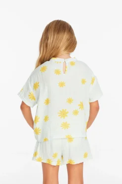 Best Chaser Brand Devin Powder Blue Daisy Girls Tee