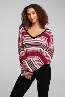 Best Chaser Brand Diamond Roxy Stripe Long Sleeve