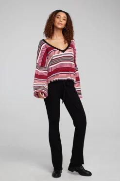 Best Chaser Brand Diamond Roxy Stripe Long Sleeve