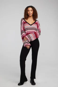Best Chaser Brand Diamond Roxy Stripe Long Sleeve