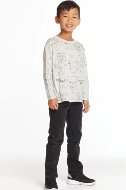 Sale Chaser Brand Dog Sketchpad Boys Charity Long Sleeve Crew Neck Tee