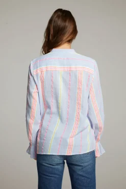 Sale Chaser Brand Dolphin South West Beach Stripe Button Down