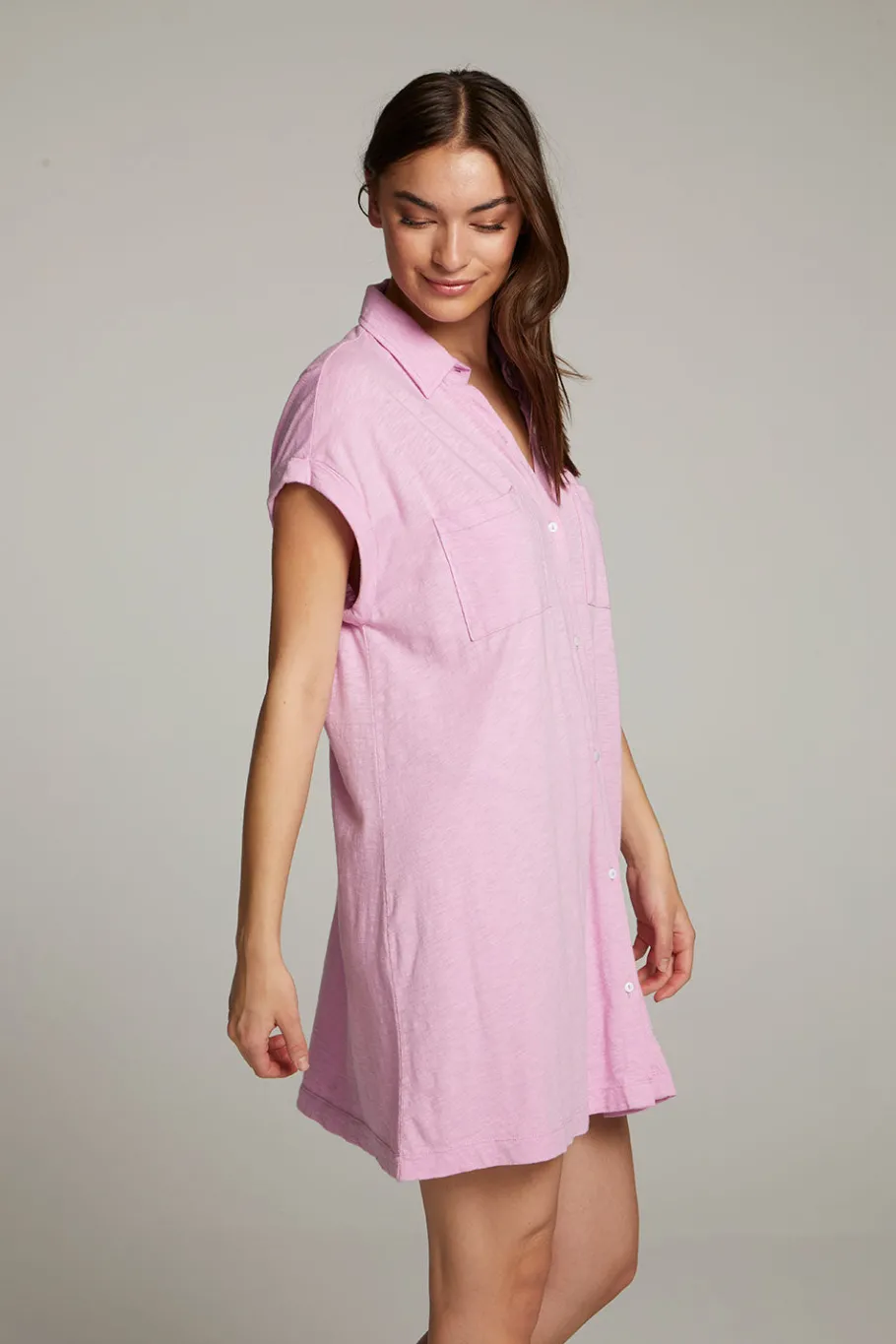 Cheap Chaser Brand Downtown Pastel Lavender Mini Dress