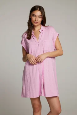 Cheap Chaser Brand Downtown Pastel Lavender Mini Dress