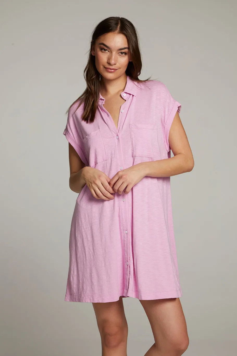Cheap Chaser Brand Downtown Pastel Lavender Mini Dress