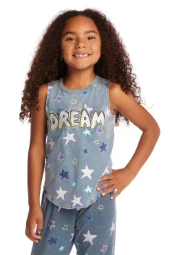 Flash Sale Chaser Brand Dream Emb Star Girls Vintage Jersey Shirttail Muscle