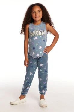 Flash Sale Chaser Brand Dream Emb Star Girls Vintage Jersey Shirttail Muscle