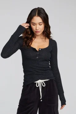 New Chaser Brand Drifter Shadow Black Henley