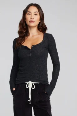 New Chaser Brand Drifter Shadow Black Henley