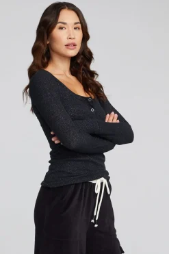 New Chaser Brand Drifter Shadow Black Henley