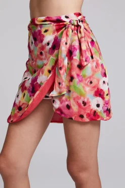 Shop Chaser Brand Elena Poppy Floral Mini Skirt