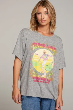 Cheap Chaser Brand Elton John Yellow Brick Road Tee