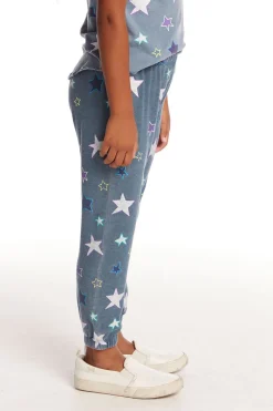 Outlet Chaser Brand Embroidery Stars Girls Cozy Knit Sweatpant