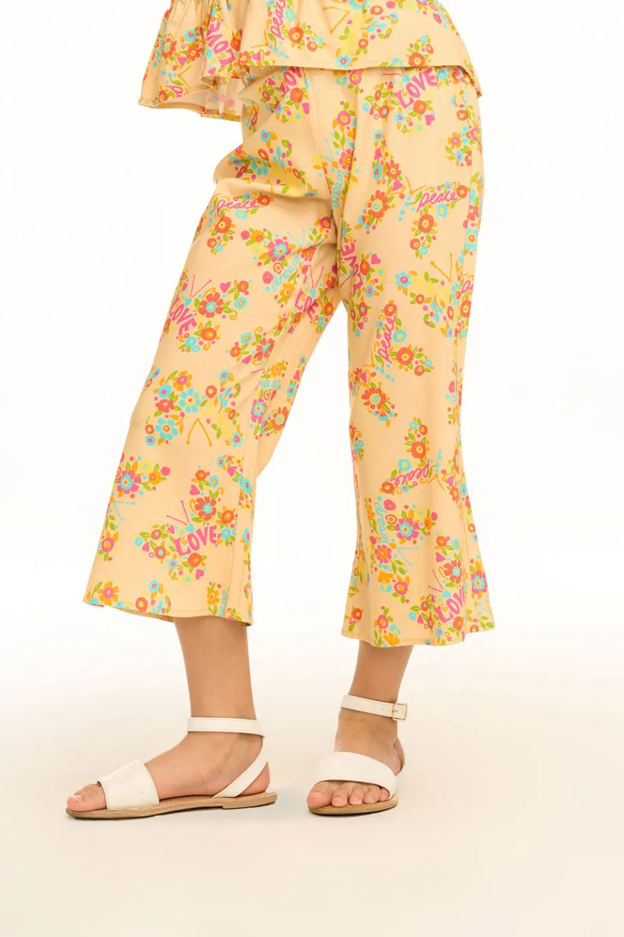 Fashion Chaser Brand Emma Summer Of Love Print Trousers