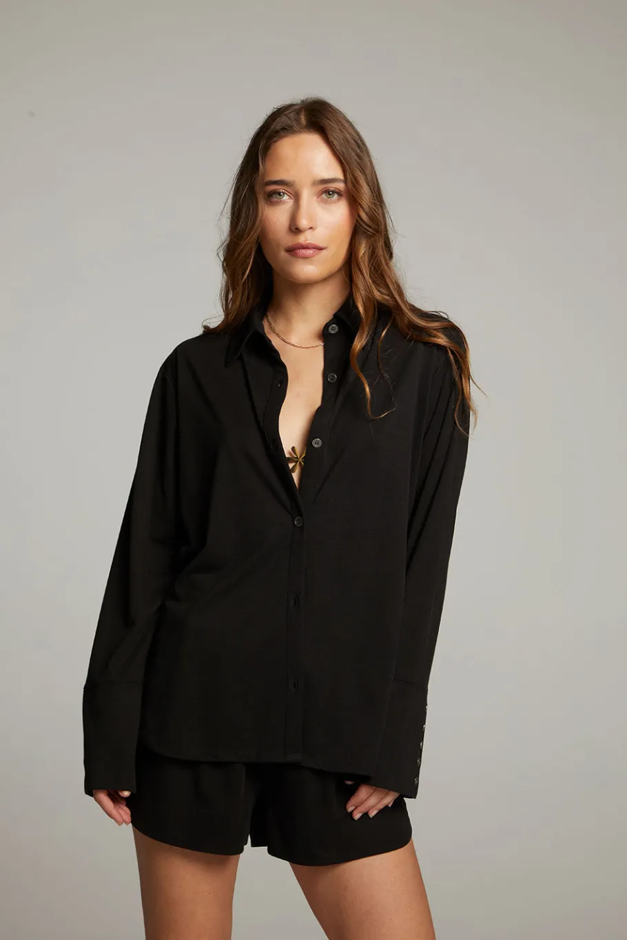 Store Chaser Brand Ethan Black Button Up
