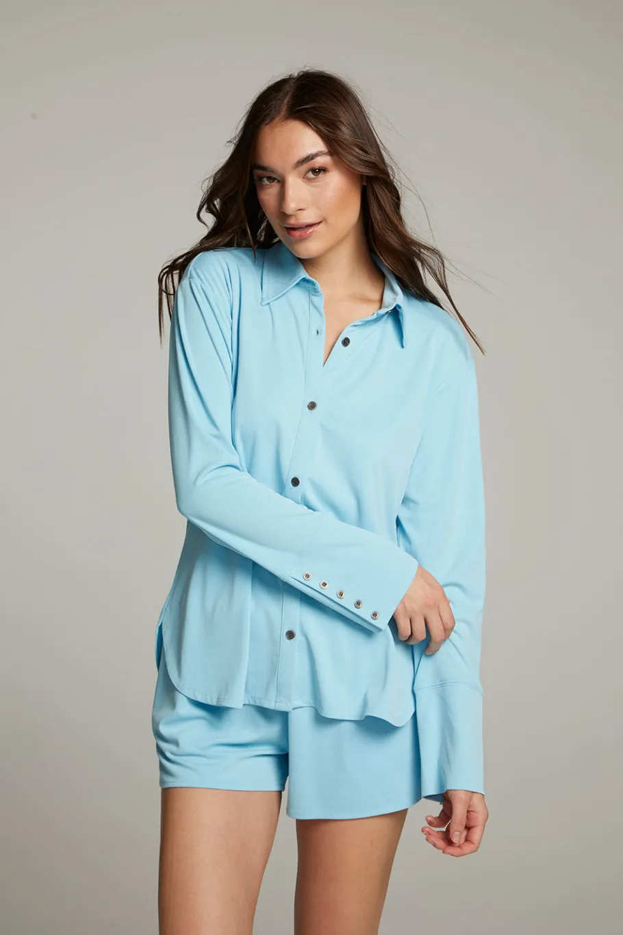 Hot Chaser Brand Ethan Clear Sky Button Up