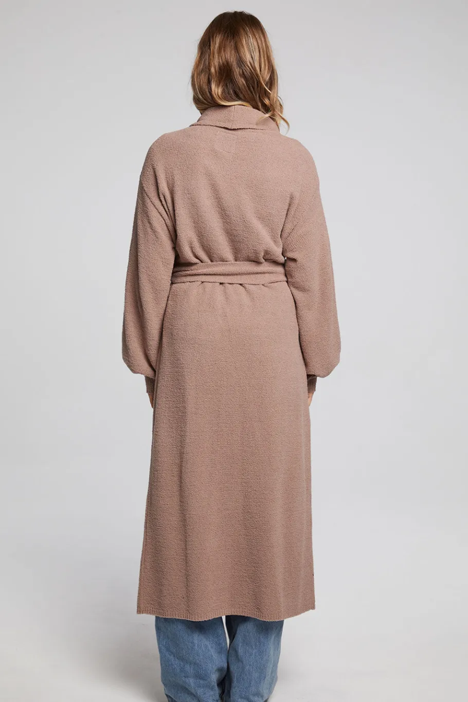 Cheap Chaser Brand Evee Warm Taupe Maxi Cardigan