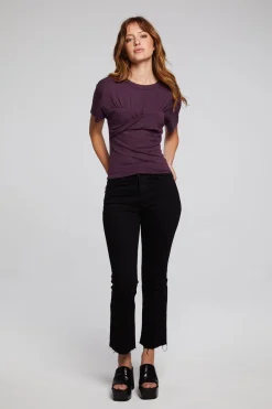 Best Sale Chaser Brand Evelynn Plum Perfect Tee