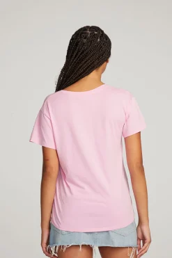 Fashion Chaser Brand Everyday Essential Pastel Lavender V-neck Tee