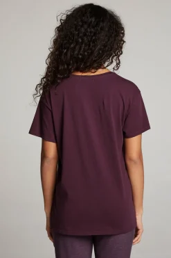 Clearance Chaser Brand Everyday Essential Plum Perfect V Neck Tee