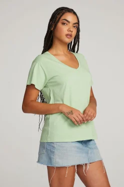 Outlet Chaser Brand Everyday Essential Quiet Green V-neck Tee
