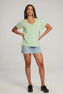 Outlet Chaser Brand Everyday Essential Quiet Green V-neck Tee