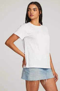 Fashion Chaser Brand Everyday Essential White Crew Neck Tee