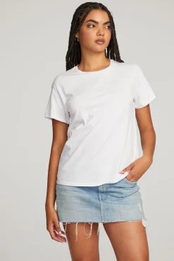 Fashion Chaser Brand Everyday Essential White Crew Neck Tee