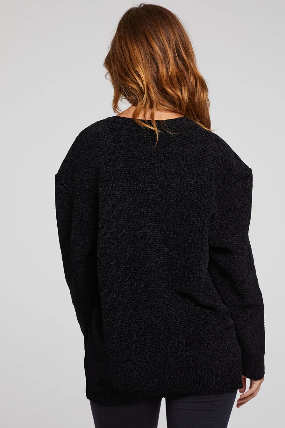 New Chaser Brand Fairfax Licorice Cardigan