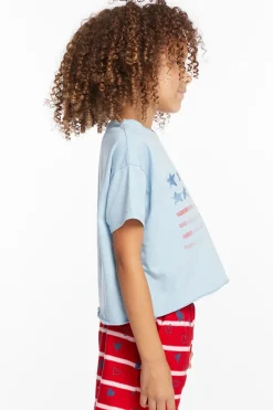 Flash Sale Chaser Brand Flag Girls Tee