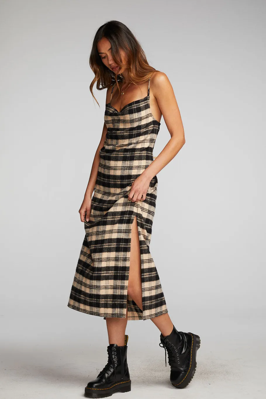 Store Chaser Brand Flannel Midi Slip Dress