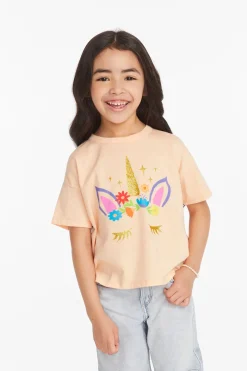 Best Chaser Brand Floral Unicorn Girls Tee