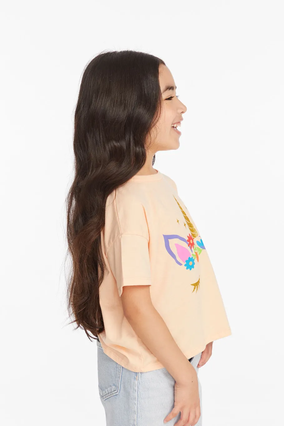 Best Chaser Brand Floral Unicorn Girls Tee