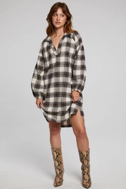 Best Chaser Brand Folk Americana Plaid Mini Dress