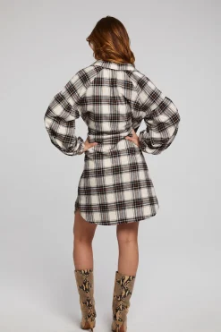 Best Chaser Brand Folk Americana Plaid Mini Dress