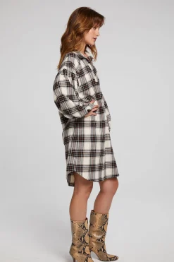 Best Chaser Brand Folk Americana Plaid Mini Dress
