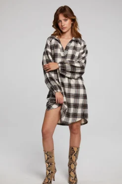 Best Chaser Brand Folk Americana Plaid Mini Dress