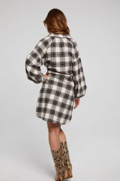 Best Chaser Brand Folk Americana Plaid Mini Dress