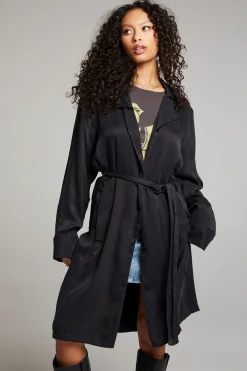 Cheap Chaser Brand Ford Licorice Trench Coat