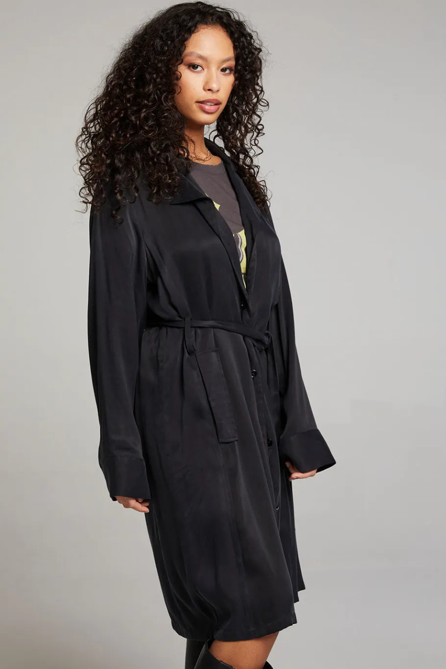 Cheap Chaser Brand Ford Licorice Trench Coat