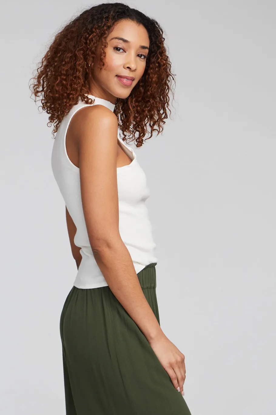 Cheap Chaser Brand Fox Bright White Tank