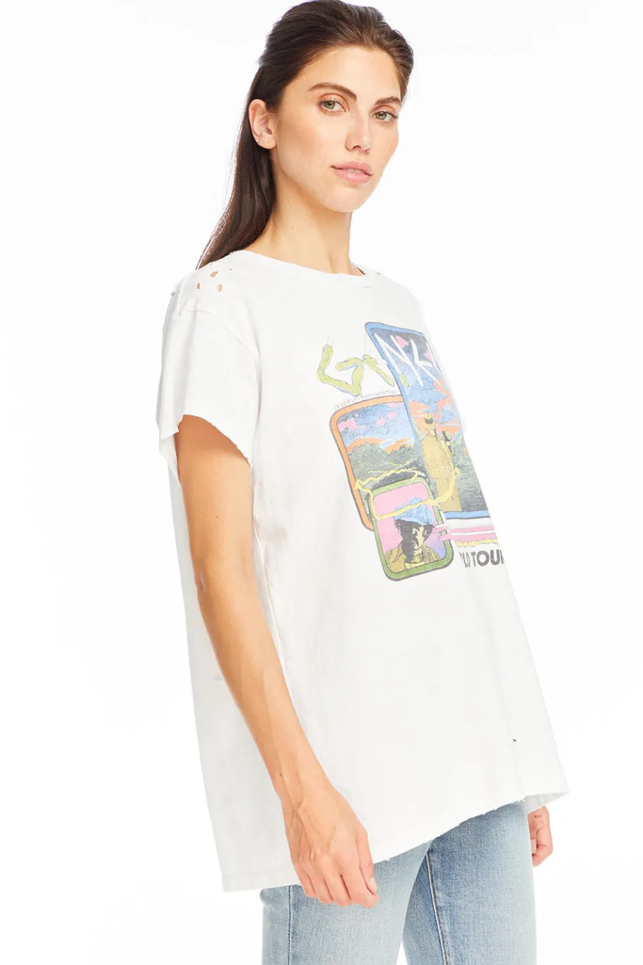 Flash Sale Chaser Brand Genesis - "World Tour '78" Distressed Crew Neck