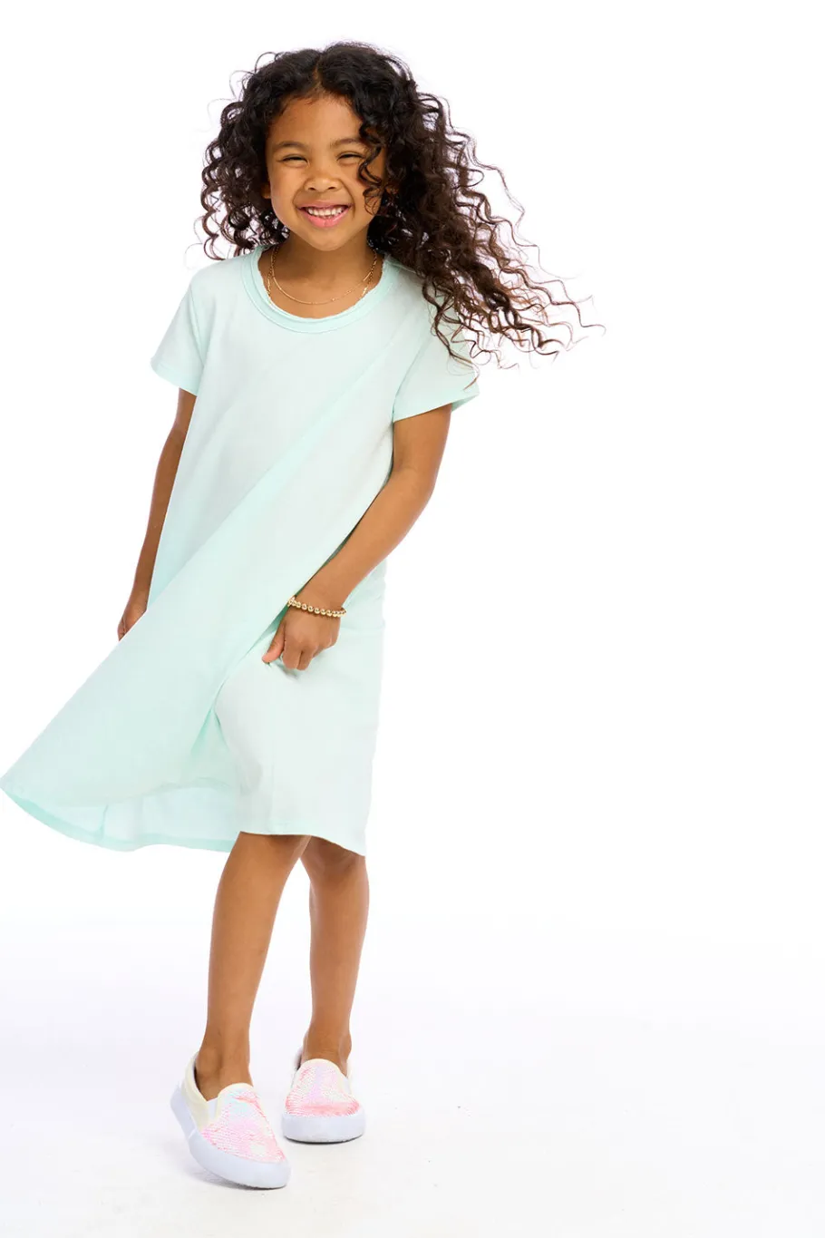 Outlet Chaser Brand Girls Cotton Jersey Short Sleeve Shirt Dress